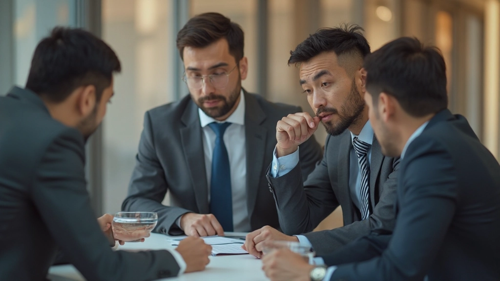 Менеджер проводит консультацию с коллегой в профессиональной среде