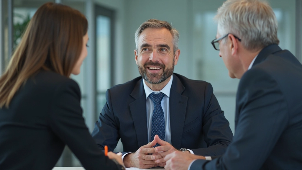 Профессиональная переговорная сессия между сотрудником и руководителем