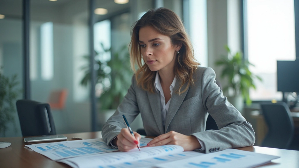 Предприниматель анализирует финансовые данные и планирует развитие бизнеса