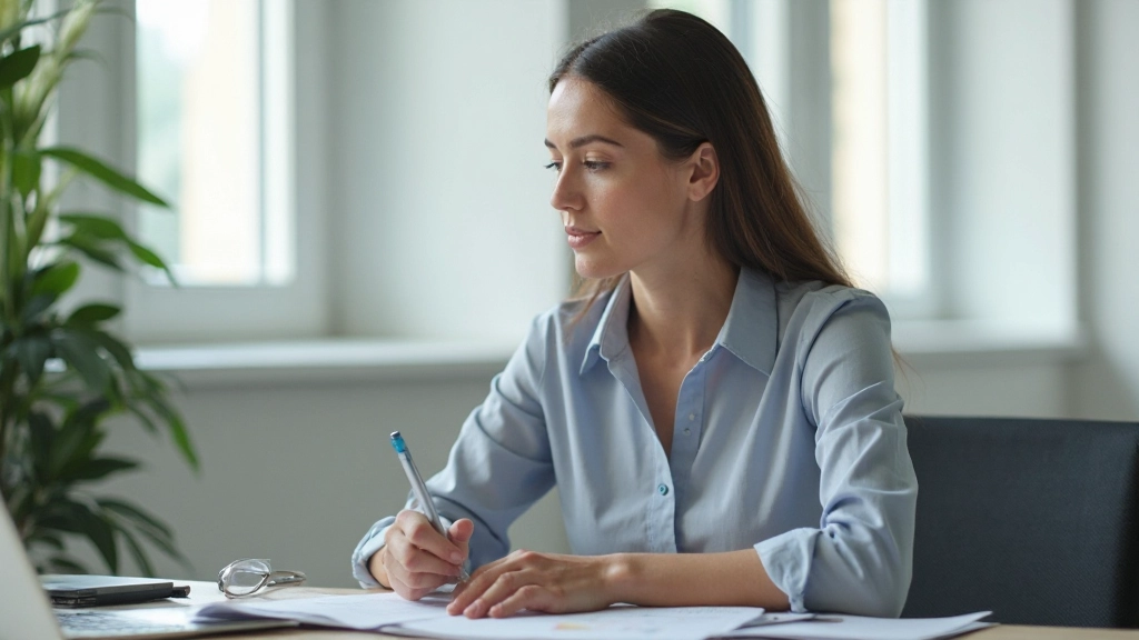 Профессионал работает с аналитикой на современном рабочем столе в офисе